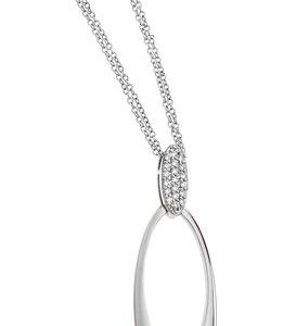 MODERNA OVAL PENDANT IN STERLING SILVER