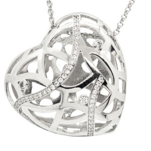 PENDANT-SAFARI STERLING SILVER LARGE HEART