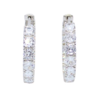 Sterling Inside-Out Hoops