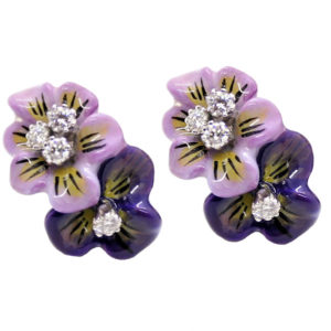 Enamel Flower Earring